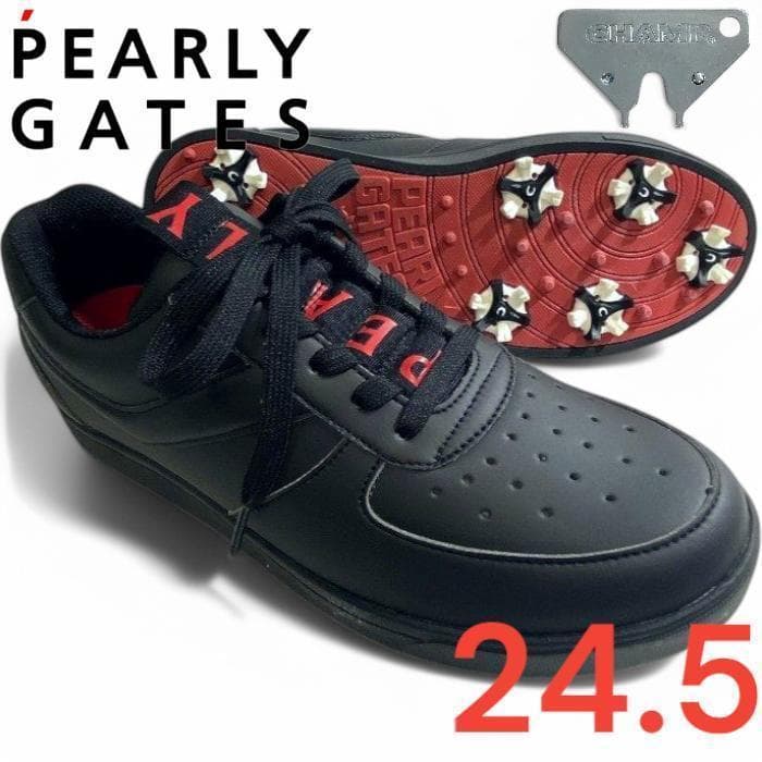 パーリーゲイツ ゴルフ ソフトスパイク ゴルフシューズ 定価3.5万 24.5