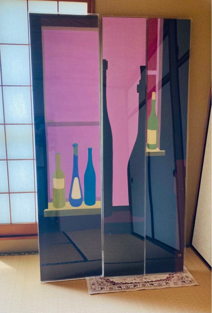 絵画　「紫の窓」　渡辺薫 作