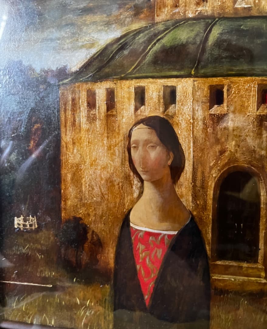 真作　吉岡正人 夜明け前 F10 テンペラ等　初期の傑作！　購入時400000