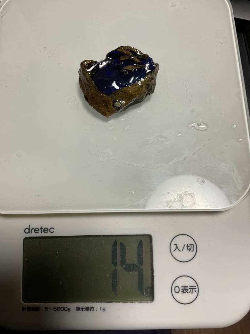 エチオピア　オパール　青　ブルー　73ct 原石　鉱石　標本　ウェロ産