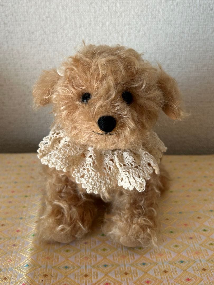 ハンドメイド：テディベア　ワンコ（トイプードル）　2501