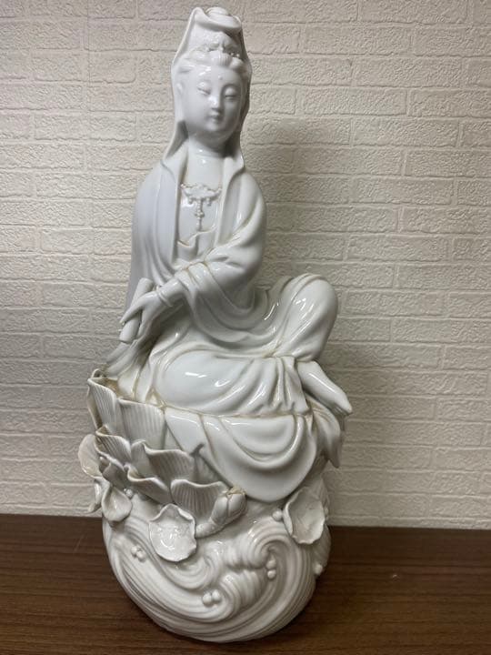 白磁観音　美術品　古美術　仏具　陶磁器　工芸品　骨董