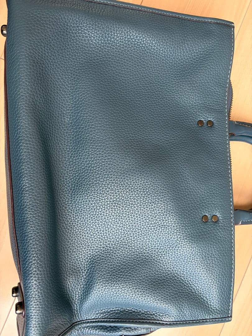 コーチ　11104 ローグブリーフ　グラブタンペブルレーザー　デニム(青系)