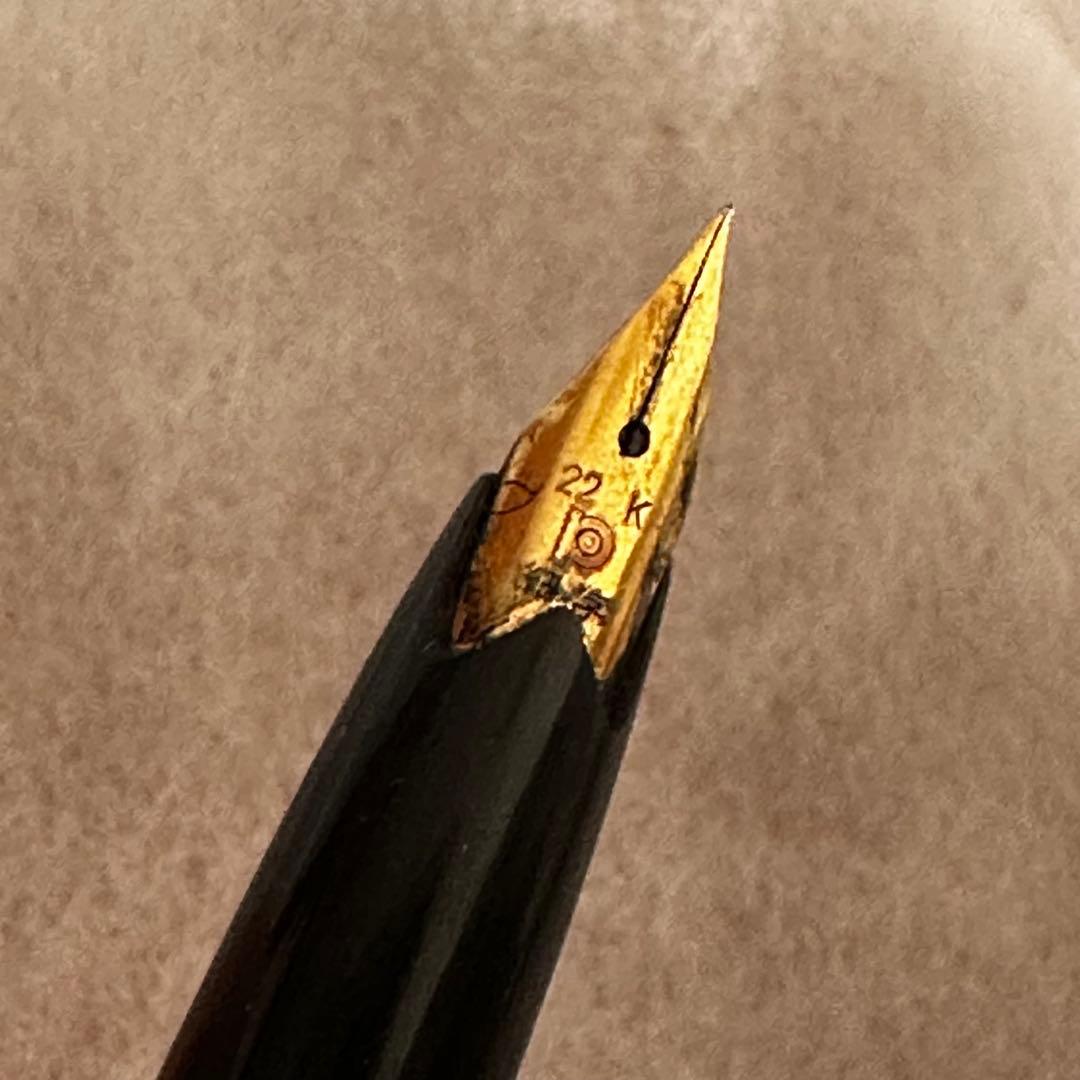 【美品】PLATINUM プラチナム 細字 万年筆 22K