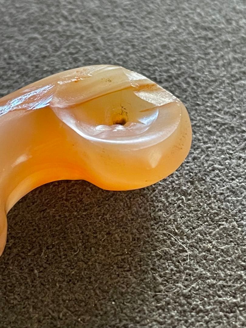 古墳時代 瑪瑙勾玉 古代装身具 出土品