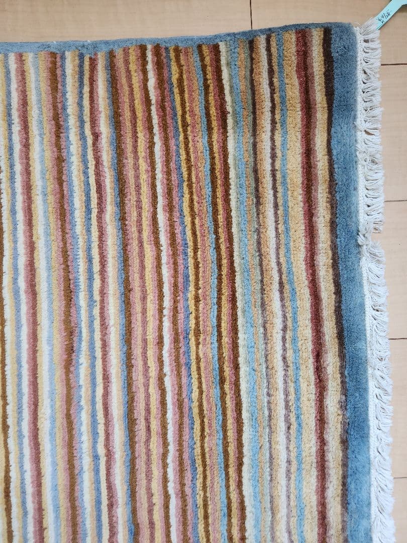 【クリーニング済み】ヴィンテージ◆ナチュラルカシュガイギャッベ