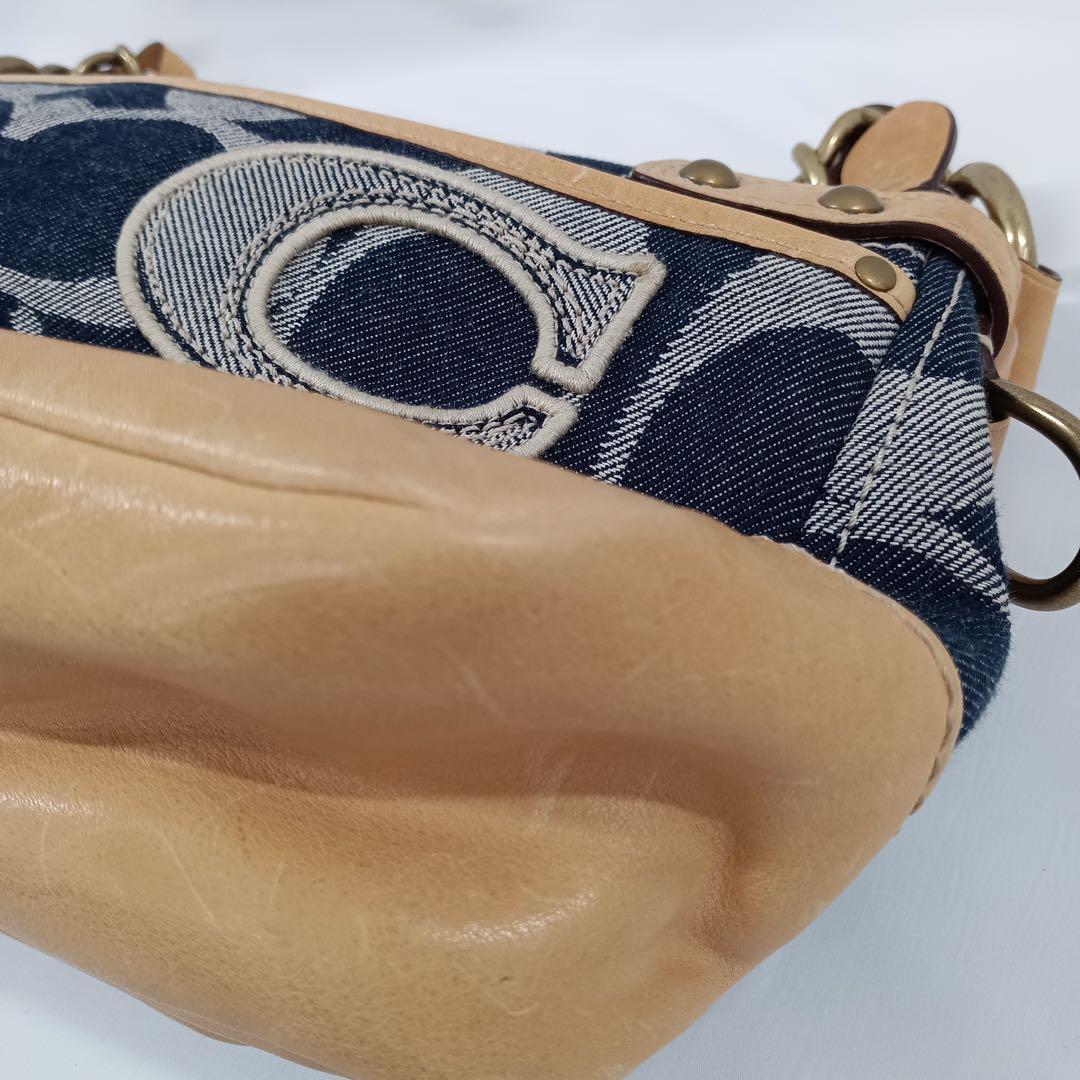 COACH コーチ　レガシー ターンロック デニム ワンショルダーバッグ