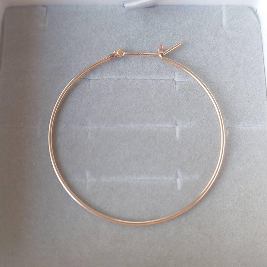 アガット　片耳　フープピアス　4センチ　K10