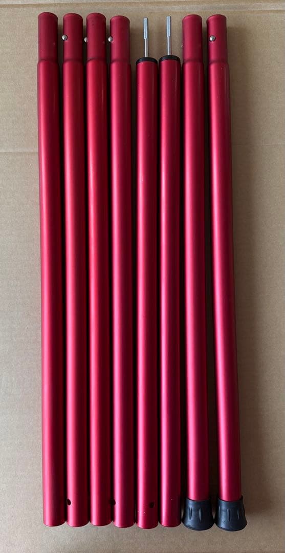 スノーピーク ウイングポール レッド 240 2本 ① USED