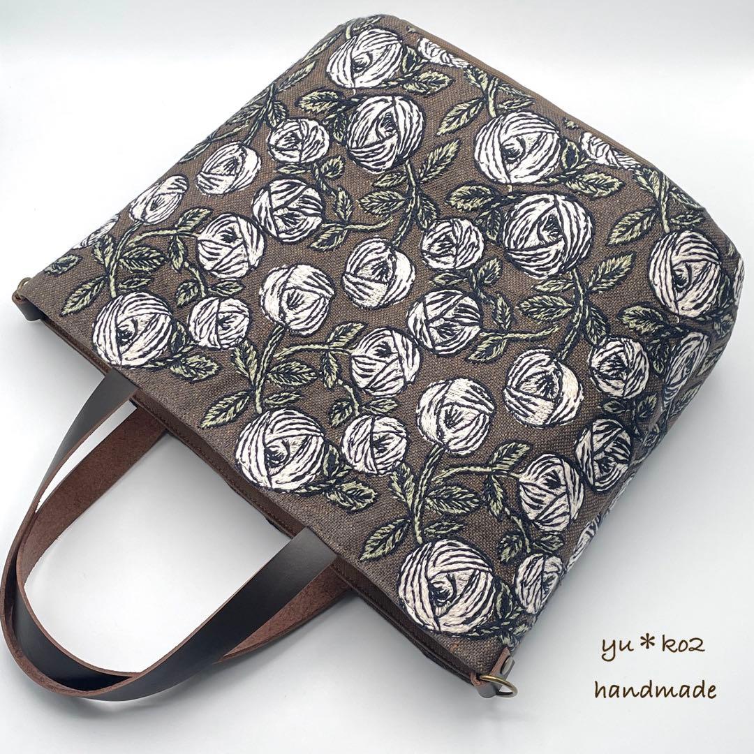 ㊻ミナペルホネン*rosy トートバッグ ハンドメイド