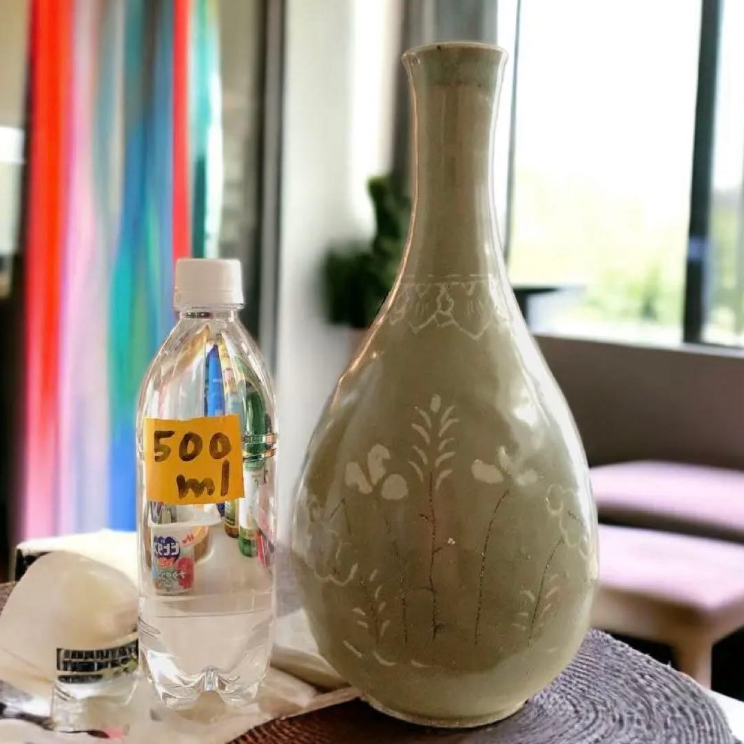 高麗時代　青磁花瓶　朝鮮 韓国 高麗　花器 骨董美術品 古美術 時代品 古玩