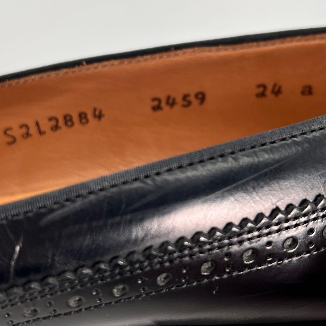 【美品】REGAL 本革 ウイングチップ タッセルローファー パンプス 24cm