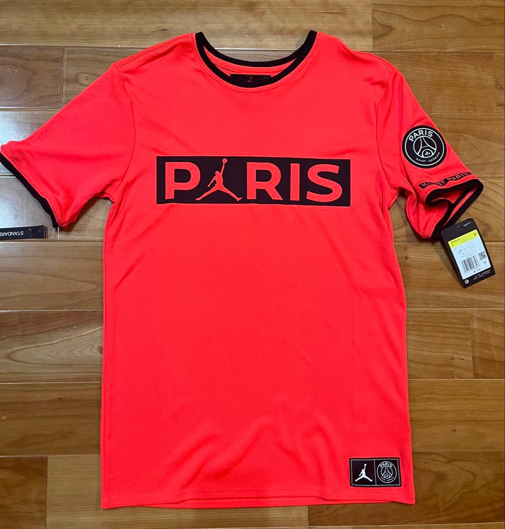 新品未　ジョーダン PARIS ジャンプマンロゴ シャツ オレンジ　Sサイズ