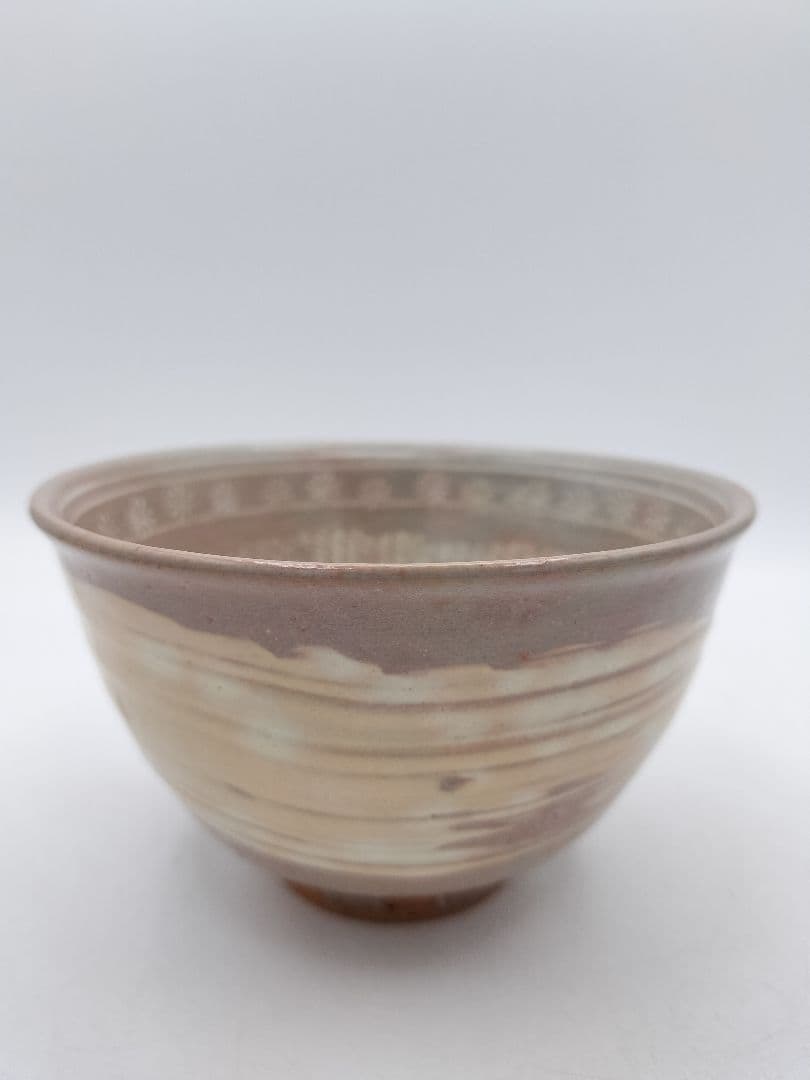 c859 数茶碗 暦手三島 外刷毛目　加藤春永 10客 木箱 茶道具 古物