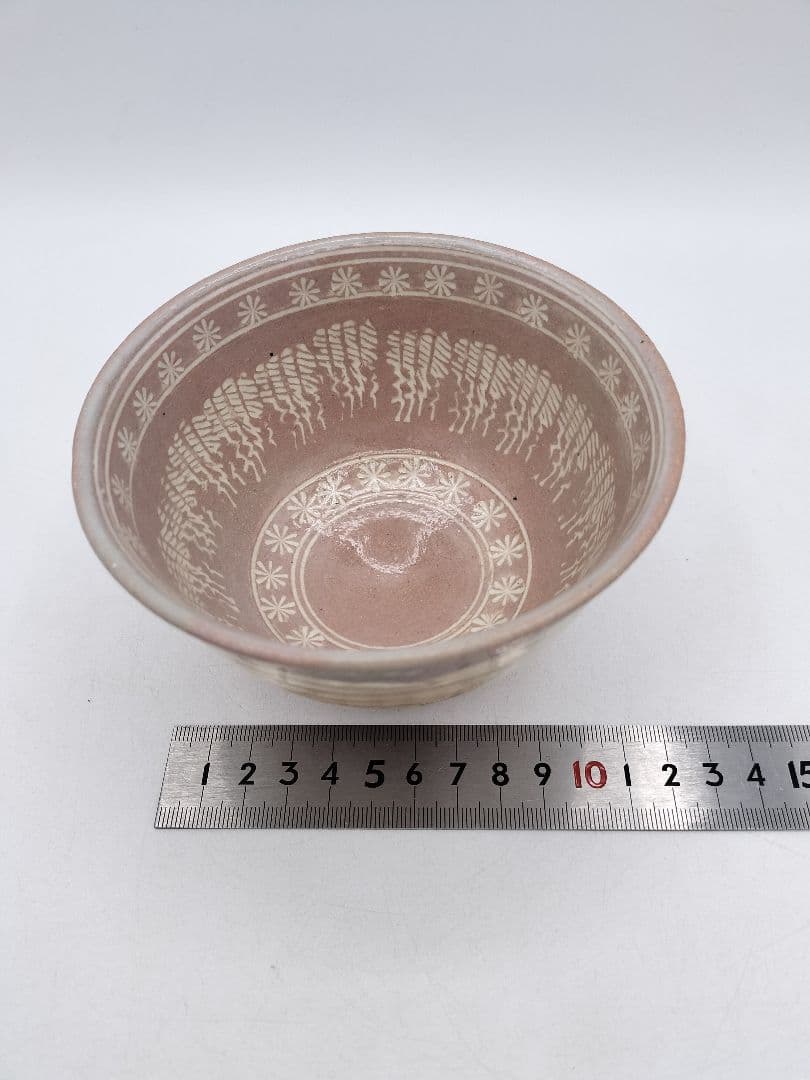 c859 数茶碗 暦手三島 外刷毛目　加藤春永 10客 木箱 茶道具 古物