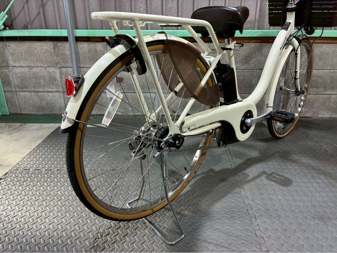 №8683 電動自転車 パナソニック　ビビSL 26インチ ホワイト✨極上美品✨