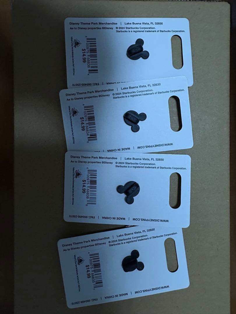 WDW限定 スタバ　ピンバッジ ディズニーワールド