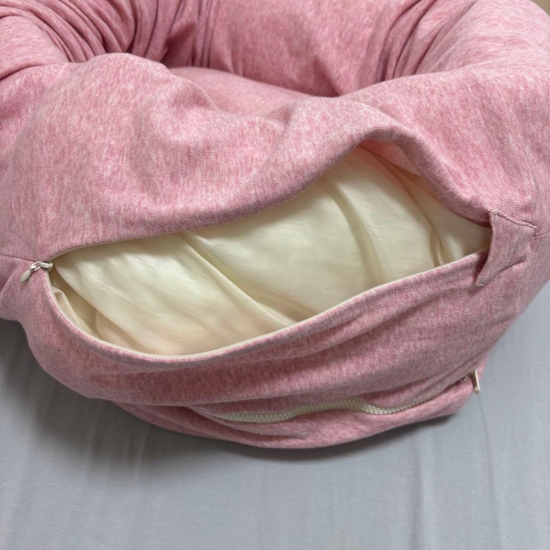 Mutter オーガニックコットン 【ドーナツタイプ】犬用ベットMサイズ ピンク