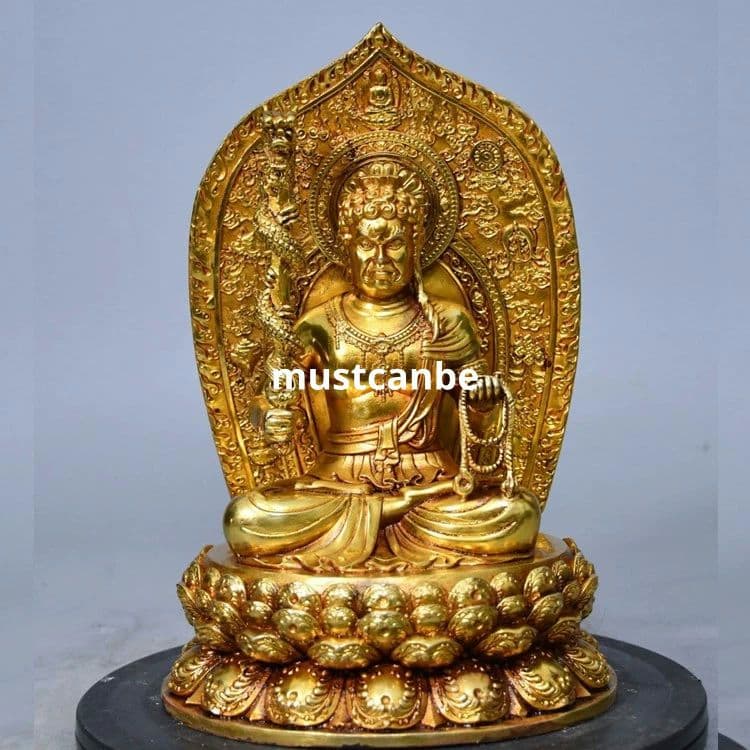 仏教美術 仏像 不動明王像 仏堂供仏 開運 辟邪 重厚 銅細工 置物