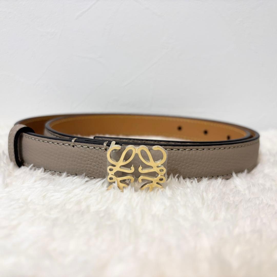 新品未使用【LOEWE】アナグラム ベルト（ペブルグレインカーフ）