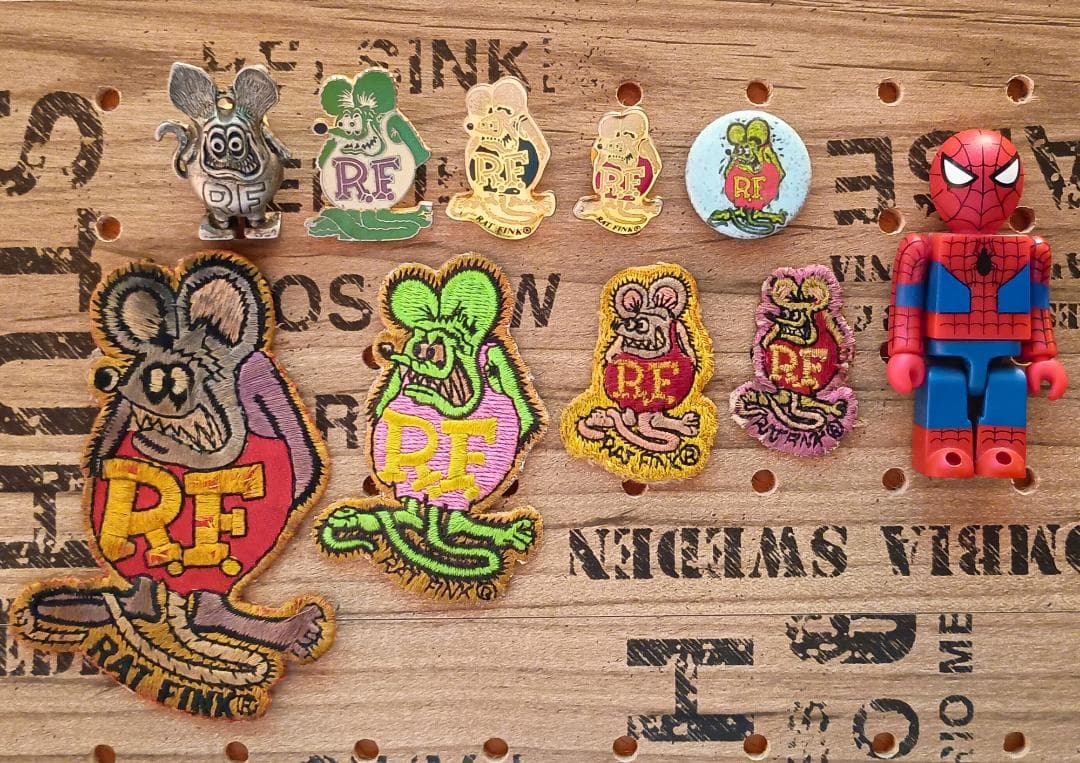 ラットフィンク ピンバッジ 缶バッジ ワッペン 9点セット RATFINK