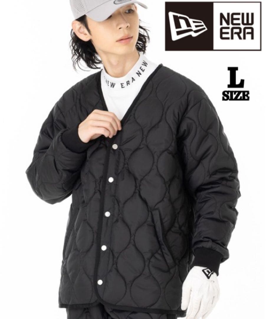 NEW ERA ニューエラ ゴルフ キルティングジャケット 黒 中綿ジャケット