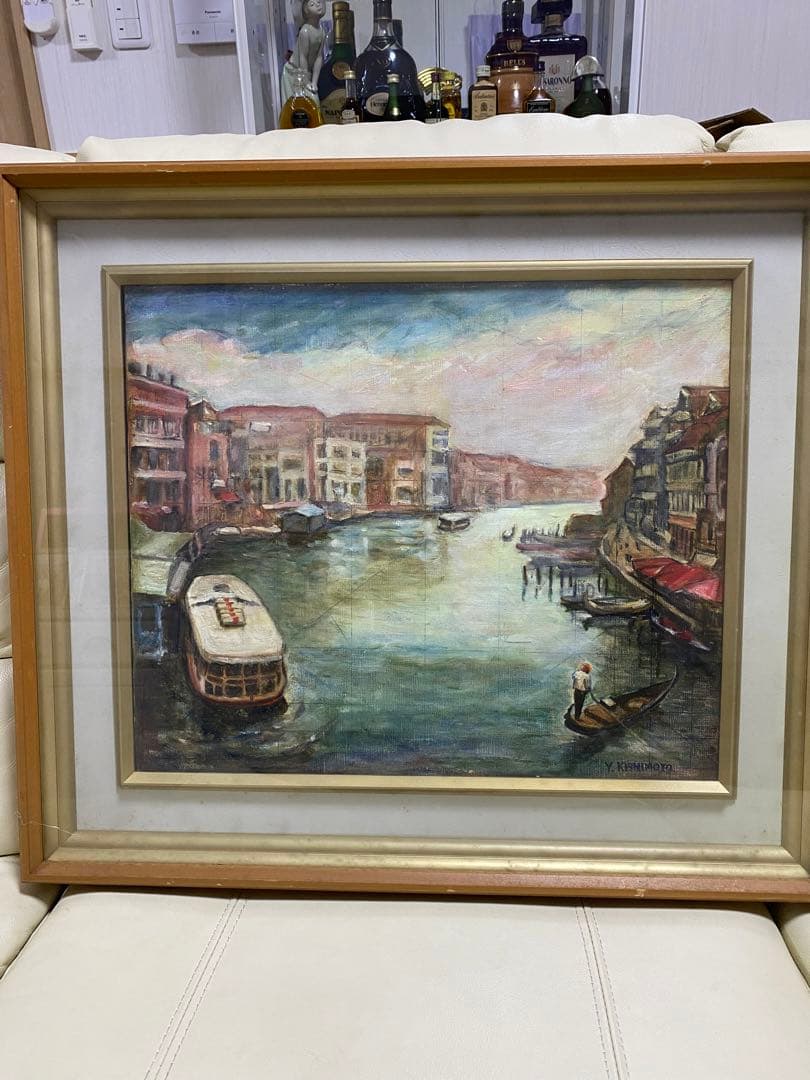 油絵　ヴェニス　　画家　岸本幸雄