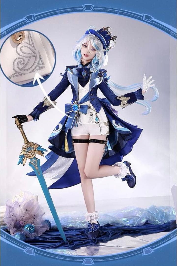 原神 白フリーナ コスプレ 三分妄想