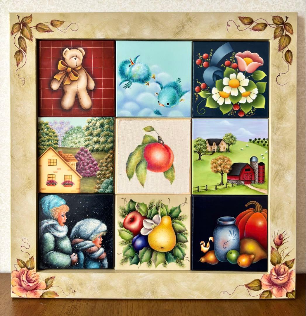 トールペイント壁掛け作品９枚サンプラー