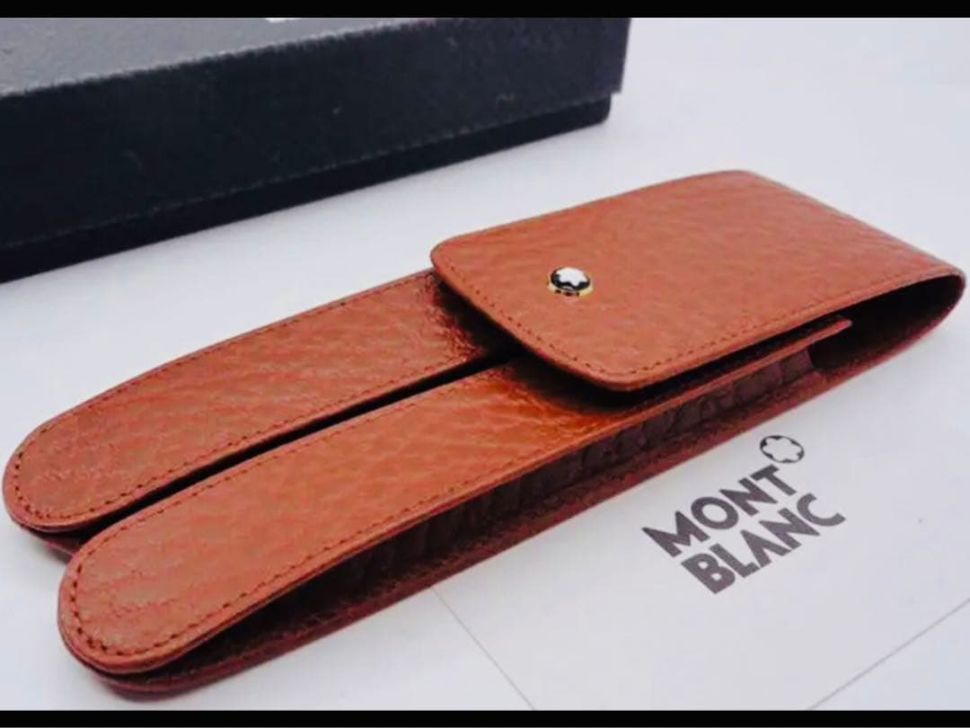 ⭐️金運を呼ぶリッチブラウン⭐️モンブラン社製本革製ペンポーチGLOVE⭐️未使用！⭐️