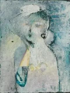 油絵 菅家令子 絵 絵画 インテリア uF6-071802 人物 女性像