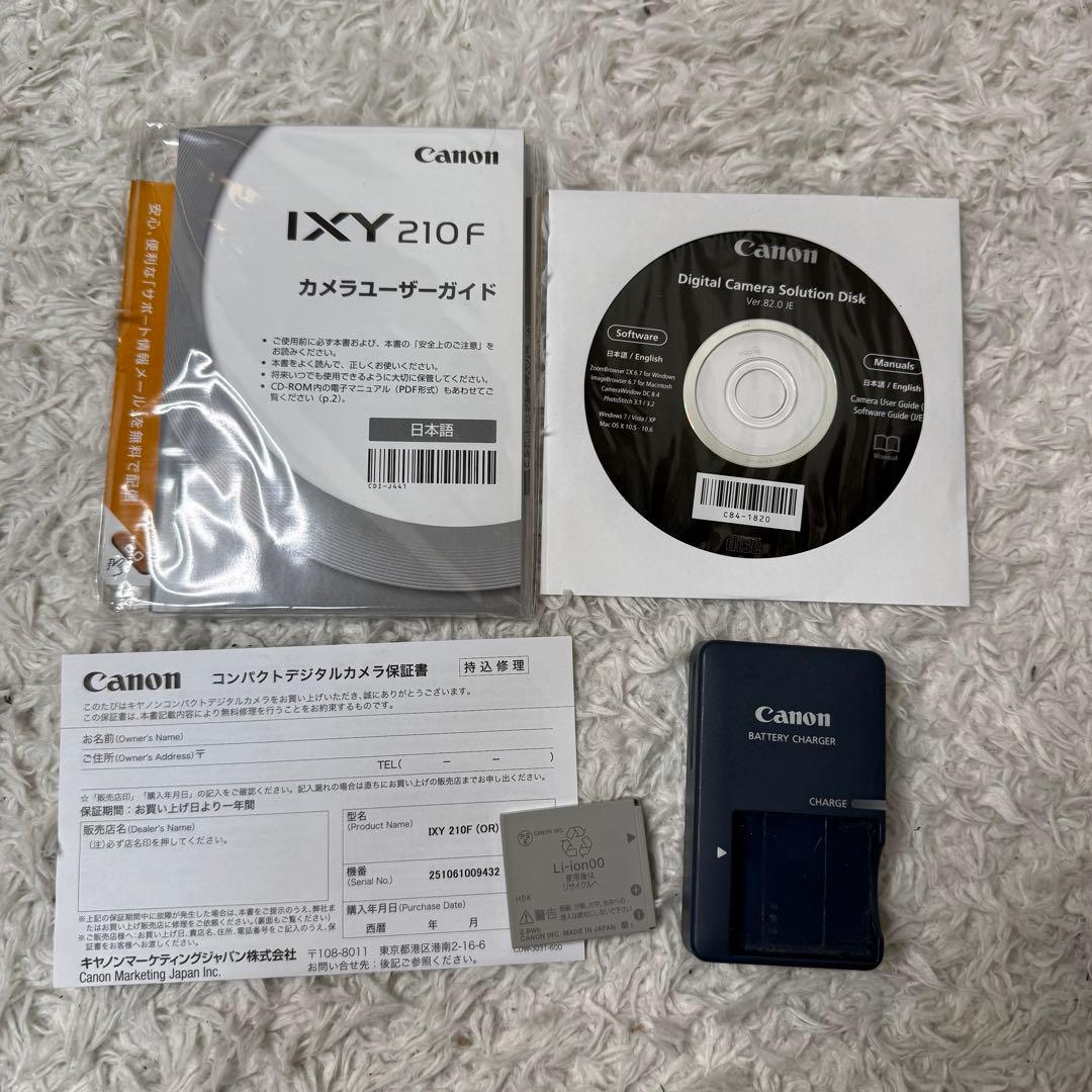 CANON IXY 210F 動作確認済 デジタルカメラ オレンジ OR