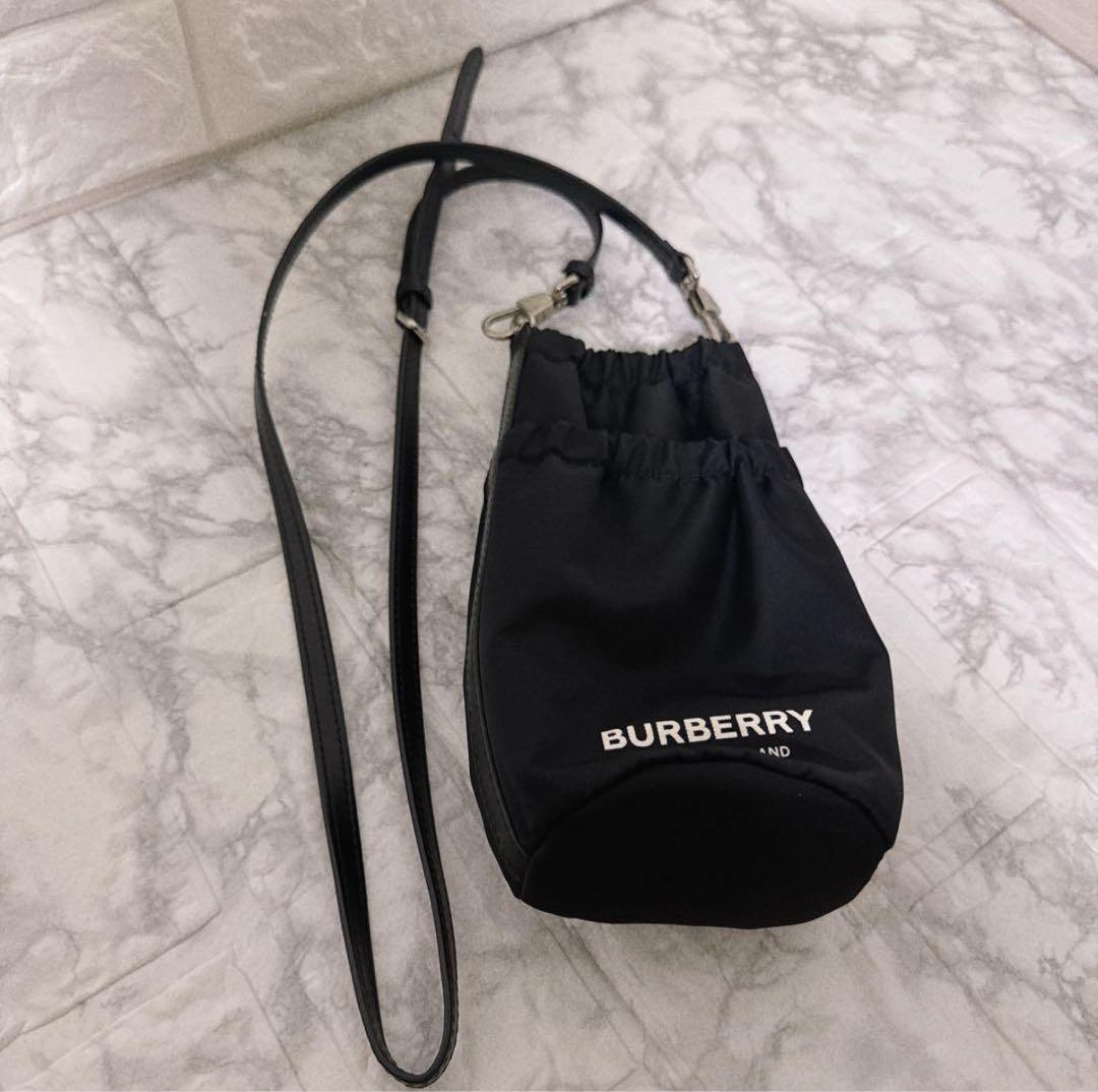 美品⭐︎BURBERY LONDONバーバリーブラックモバイルショルダーバッグ