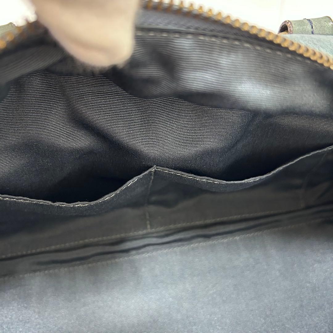 Rare COACH y2k Mini Boston Bag Blue 肩掛け