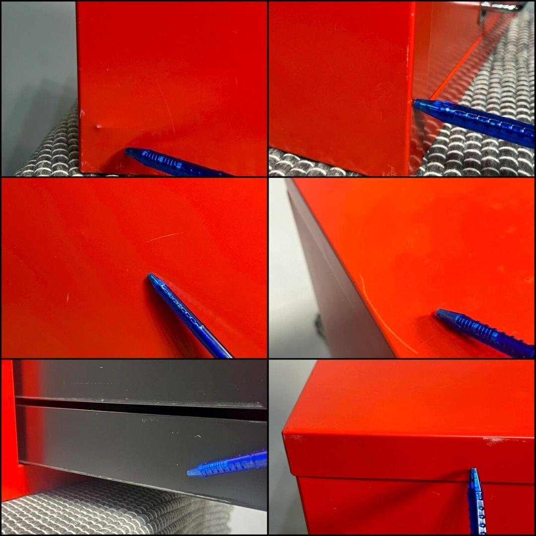 BISLEY ビスレー BASIC ベーシック 5段 マルチキャビネット レッド