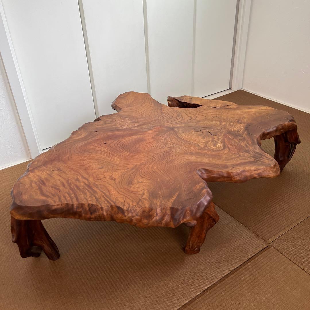 天然木 一枚板 ローテーブル