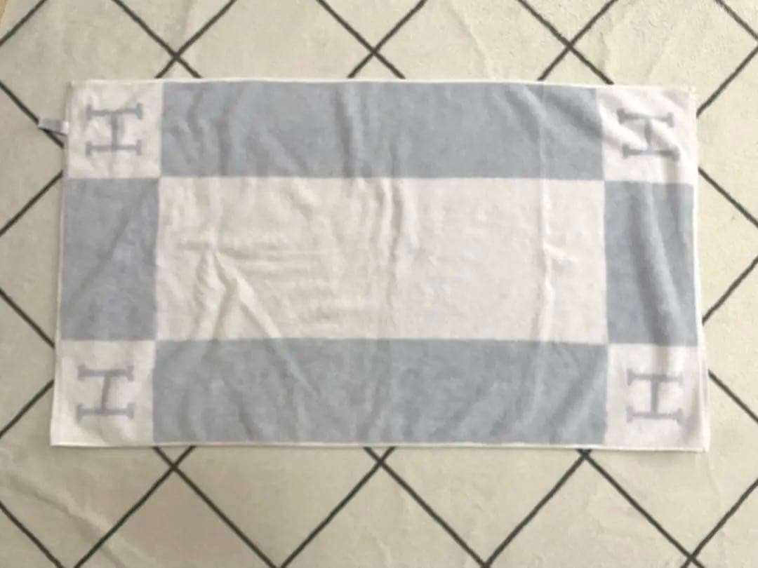 エルメス　HERMÈS バスタオル ブルー　ベビー　タオル　 ブランケット