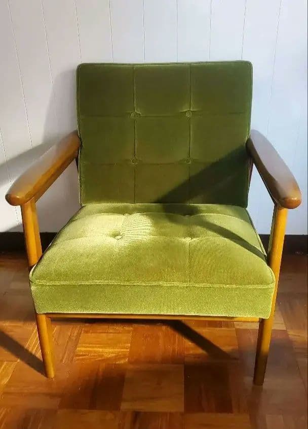 カリモクソファ　1人掛け　60Kチェア 1シーター モケットグリーン