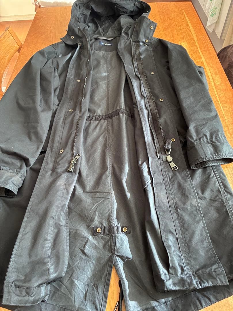 フレッドペリー　モッズコート　J6504 フィッシュテール パーカー　ブラック