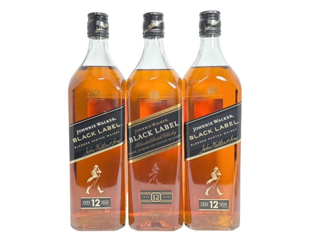 ジョニーウォーカー ウイスキー 12年 1,000ml × 3本セット