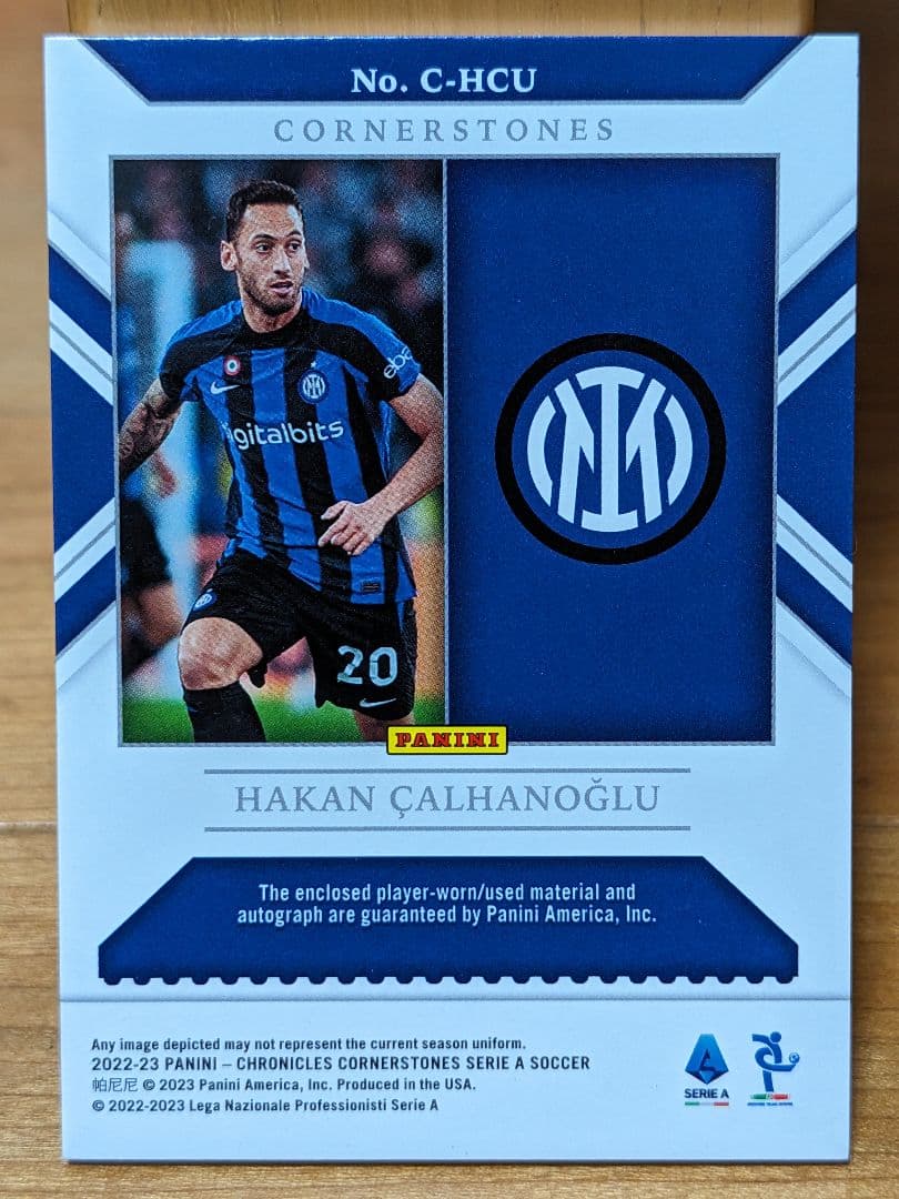 ハカン・チャルハノール PANINI 自筆サイン auto パッチ 2023
