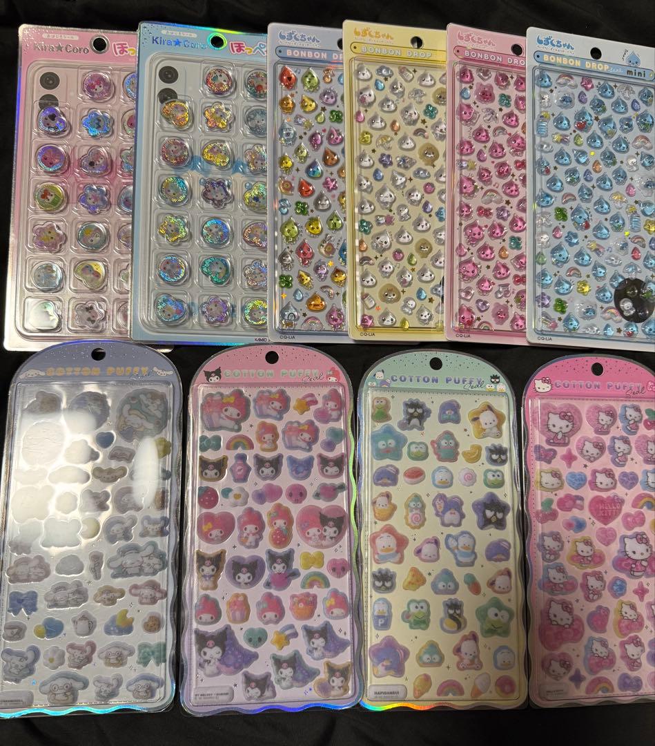 しずくちゃん　ボンボンドロップシール　 ほっぺちゃん　おはじきシール　サンリオ