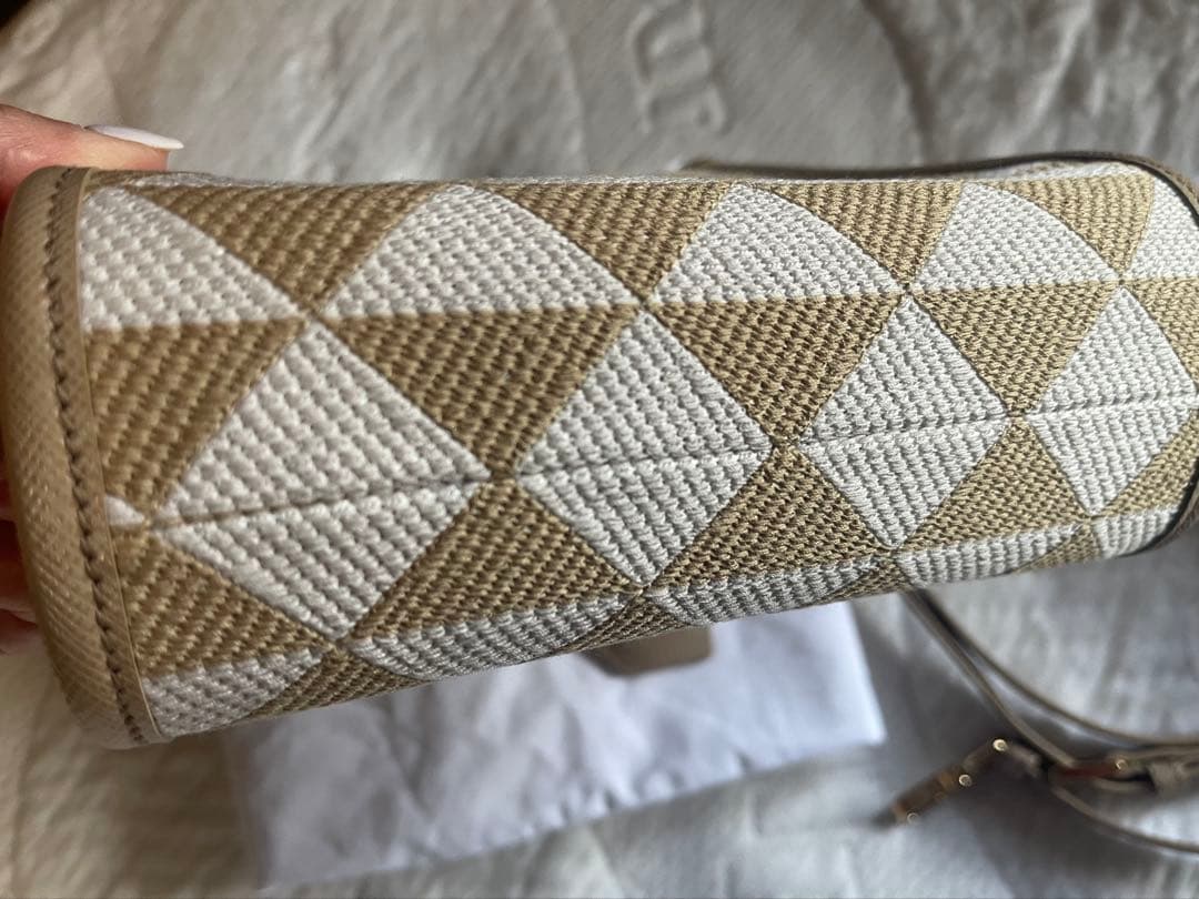 美品♡ プラダ シンボル エンブロイダリーファブリック ミニバッグ