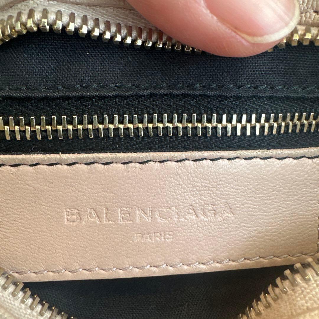 バレンシアガ　ハンドバッグ　レザーショルダーバッグ　ピンク　ベージュピンク