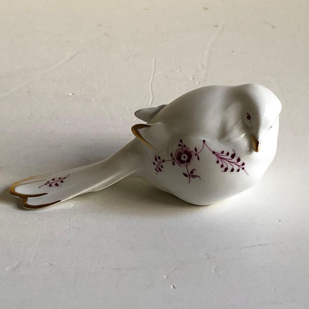 ロイヤルコペンハーゲン　バーガンディ　鳥のフィギュリン