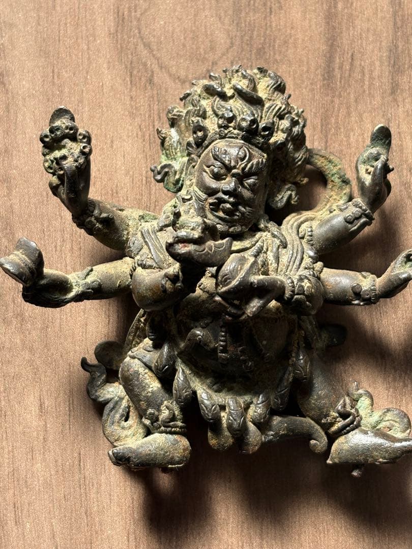 チベット仏教 マハーカーラ像　旧藏 清時代 古銅製