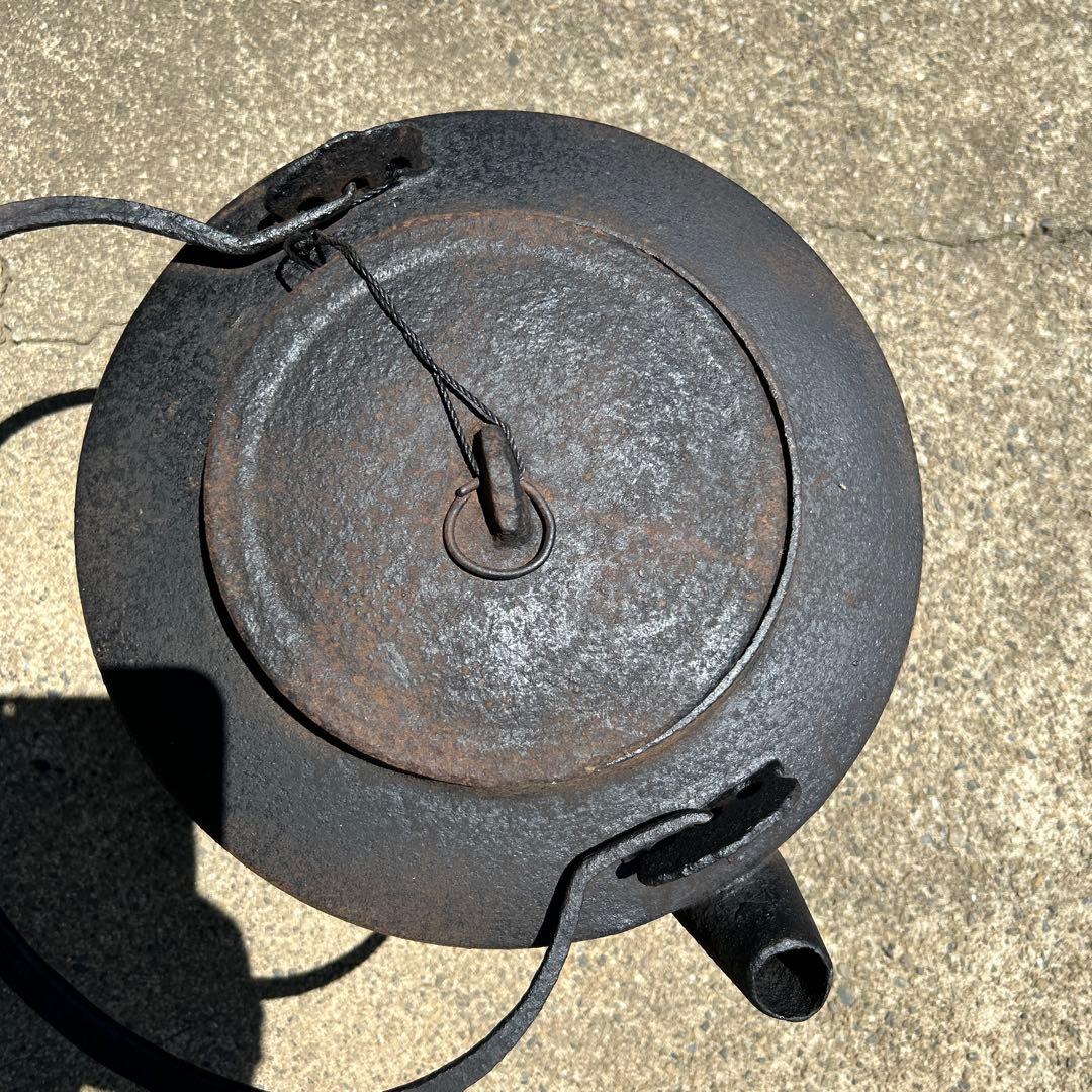 巨大　鉄瓶　オブジェ　昭和レトロ　水漏れ有り　15日まで値引き