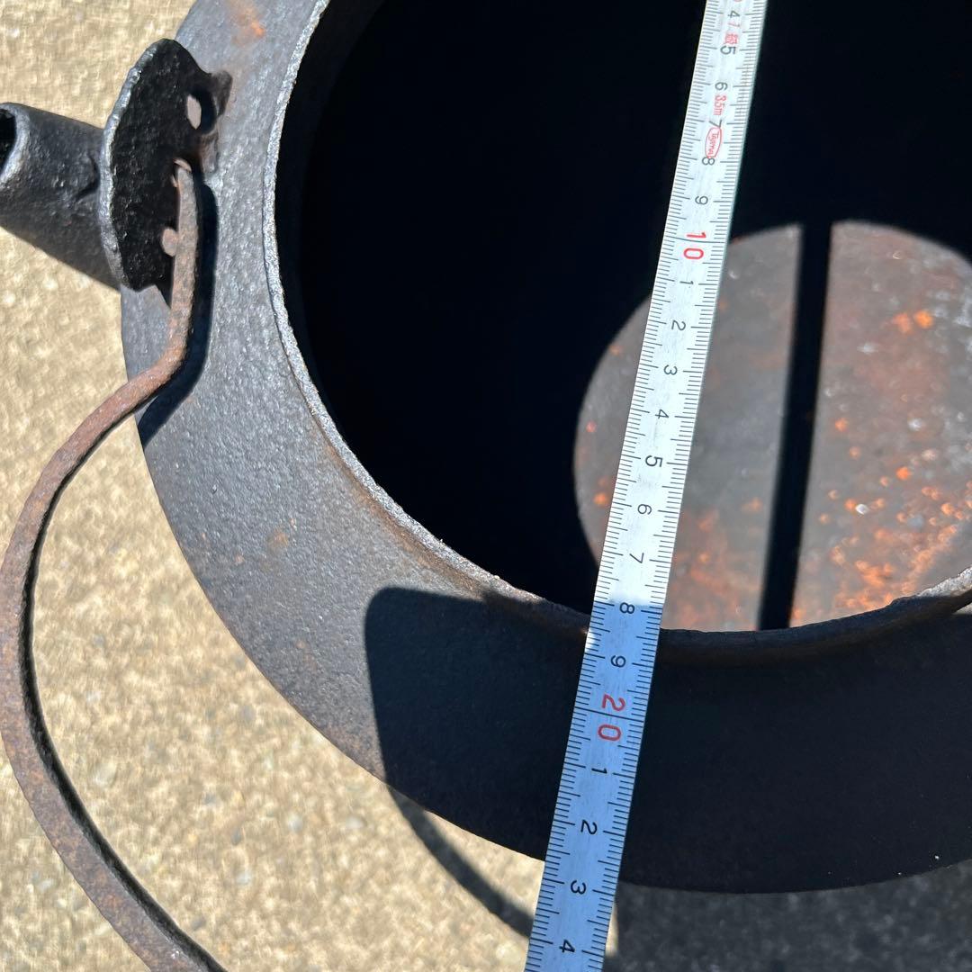 巨大　鉄瓶　オブジェ　昭和レトロ　水漏れ有り　15日まで値引き