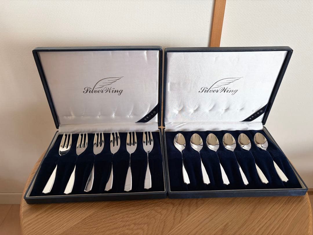 徳力本店 Silver Wing 銀製スプーン＆フォーク 各6本セット 箱入り