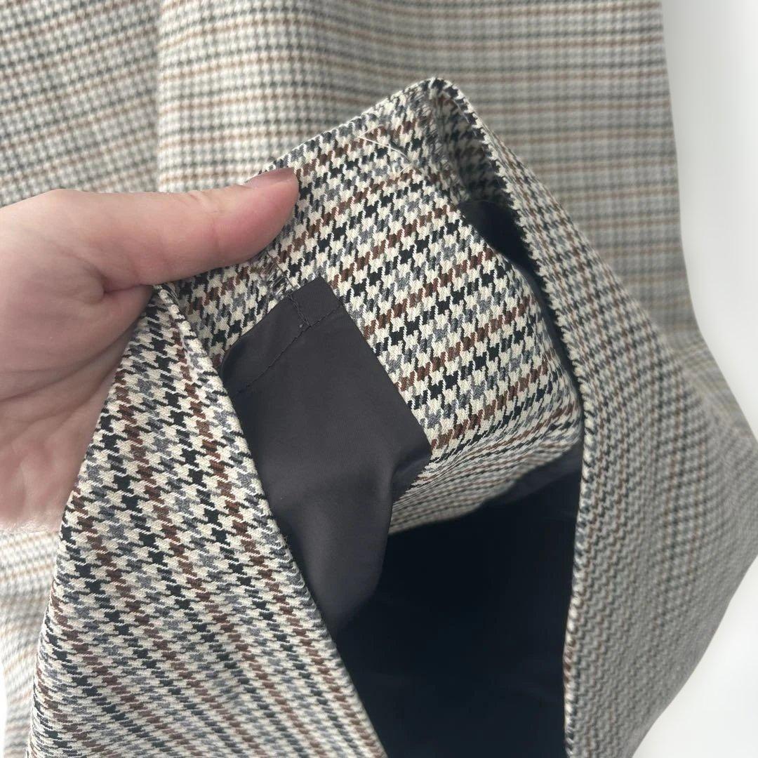 【未使用】23区 ガンクラブ チェックストレッチ ワンピース 千鳥柄 32